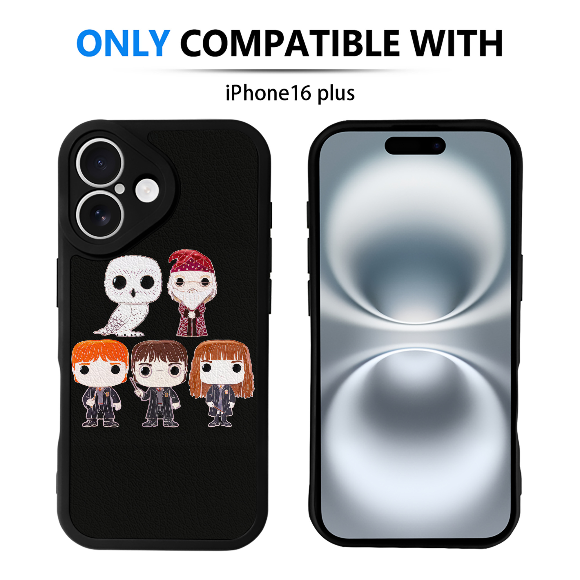 （画像用） Harry Potter ハリー・ポッターシリーズ 【iPhone 16シリーズ対応】シリコンスマホケース（レザー調） 材質：シリコン